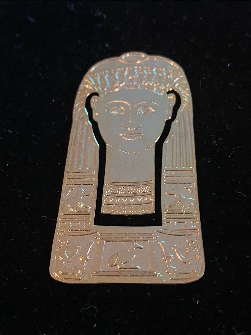 Egyptian Pharaoh Face Gold 1988 WAG Bookmark